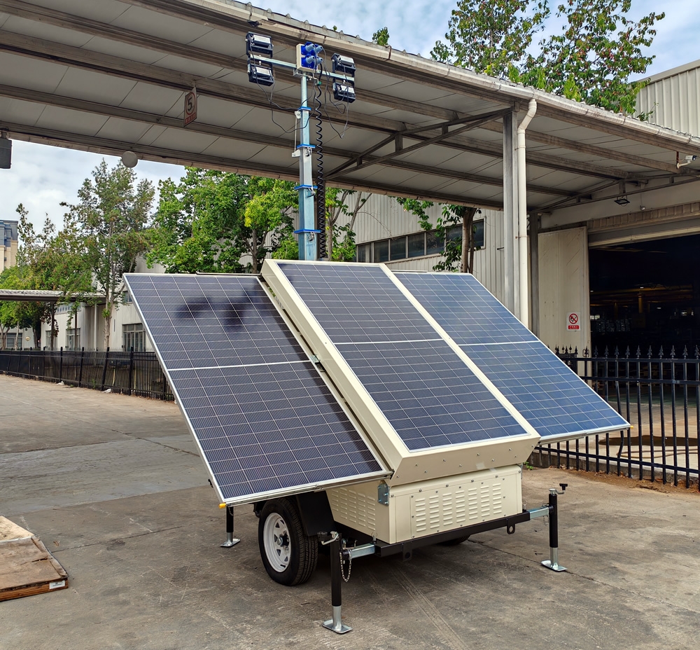 7米拖車式液壓自動升降太陽能移動照明車4TNVE600